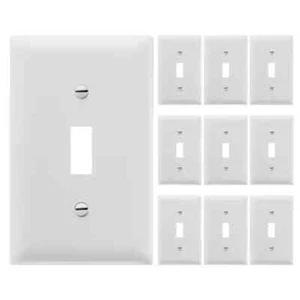 Placa de pared irrompible Pass and Seymour 1 velocidad 1 palanca, blanca (paquete de 10) - Imagen 1 de 8