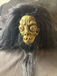 Paper Magic group Shrunken Head Mask Full Overhead w/Hair 2002 Nos - Imagen 1 de 5