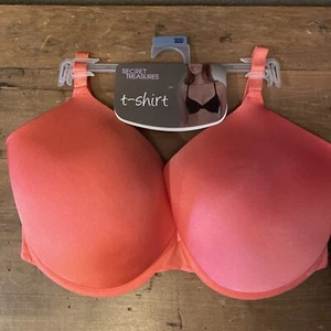 New Secret Treasures Intimates Coral Tailored T-Shirt Bra Size 38DDD Underwire - Picture 1 of 7