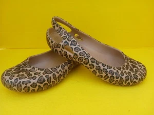 Crocs Kadee Thea Cheetah Leopard Print Ballet Flats Women’s 8 Slip On Shoes - Picture 1 of 9