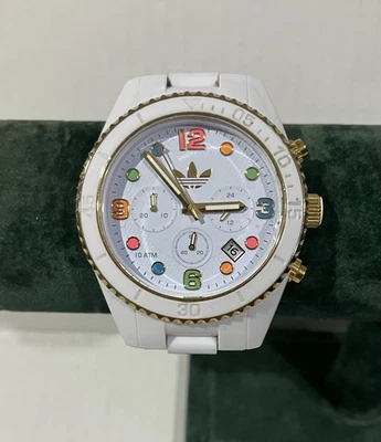 Adidas Unisex White Analog Watch. Untested. For Parts/ Repair. ADH2945 - Image 1 of 4