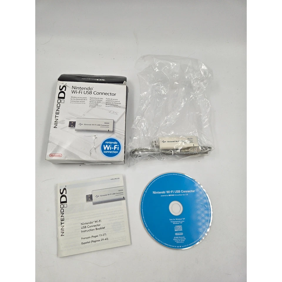 Nintendo DS Wi-Fi USB Connector Adapter with Instruction Booklet and Disc Foto 1 de 1