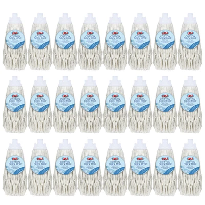 Repuesto para fregona de cuerda húmeda de piso de algodón paquete de 24 - LOLA súper absorbente de alta resistencia Foto 1 de 3