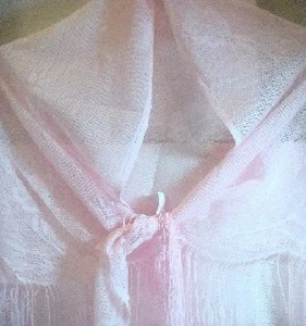 Pink Lace Shawl, Scarf or Wrap - Picture 1 of 2