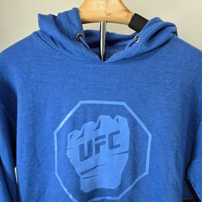 UFC мужской кулак графический пуловер толстовка с капюшоном синий размер маленький - Изображение 1 из 4
