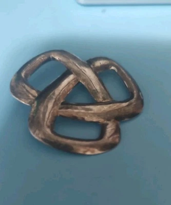 STERLING SILVER  CELTIC KNOT BROOCH PIN 11g Foto 1 de 2