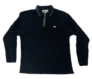 Rusty Black Pullover Men’s Extra Large Quarter Zip 1/4 Y2K Skate Surf Polo Rare - Picture 1 of 6
