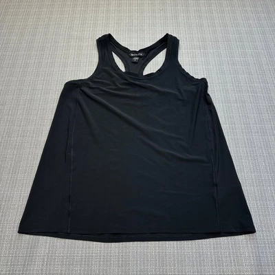 Camiseta sin mangas Athleta Scoop mediana espalda deportiva negra entrenamiento atlético rendimiento Foto 1 de 4