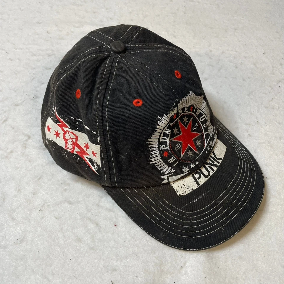 WWE подлинный CM панк 2012 черный бейсбольная кепка бейсболки регулируемая шляпа - Изображение 1 из 4