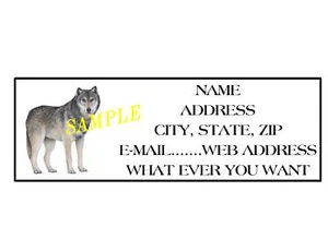 WOLF  ADDRESS LABELS COOL!!! #6 - Picture 1 of 1