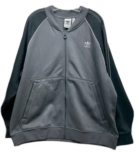 Adidas Herren Gr. XL Grau Fleece SST Full Zip Langarm Trainingsjacke Neu (L9) - Bild 1 von 5