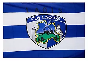 Laois Official GAA Crest County Flag 152cm x 91cm (5foot x3 foot) - Picture 1 of 1