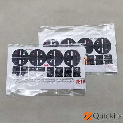 Calcomanías negras de botón de control de clima de aire acondicionado para GMC Buick Chevrolet 2 un. Foto 1 de 4