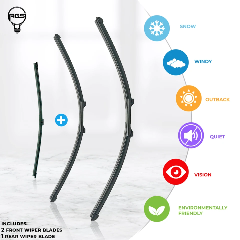 Windscreen Wiper Blade 22"+21"+22" For Porsche 911 2004 2005 2006 2007 2008 2009 - image 1 of 4