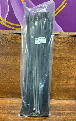 DESMOPARTS Light Heavy Duty 120 lb Cable Ties, 21 inch, Black, Nylon 6/6, Sold Individually