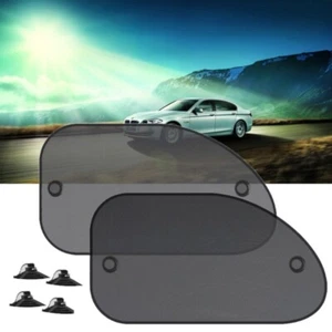 2PCS Car Side Window Screen Black Mesh Sun Shade Cover Sunshade Visor Universal - Picture 1 of 12