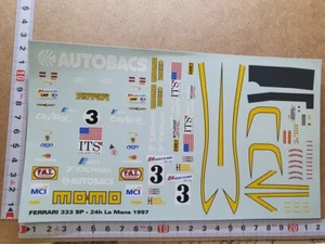 DECALS 1/24 FERRARI 333 SP - #3 " MORETTI " 24H DU MANS 1997 - COLORADO DCC12412 - Foto 1 di 1