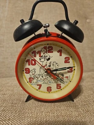 RELOJ DESPERTADOR 101 DÁLMATAS CUERDA Sunbeam FUNCIONA AÑOS 90  Foto 1 de 4