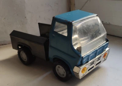 Jouet ancien camion URSS, métal, bon état. Bleu. Hauteur 10 cm, longueur 17 cm - Photo 1/4