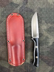 Bark River Bravo 1 Black Micarta Handles A2 Steel Brass Pins Made In USA - Picture 1 of 10