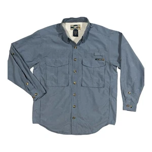 Exofficio Shirt Mens Sm Buzz Off Outdoor Long Sleeve Vented Hiking Fishing Blue - Picture 1 of 10