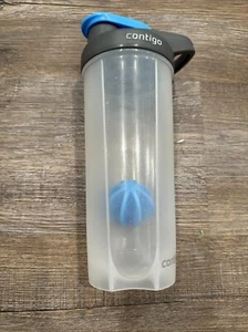 Contigo 24 oz Shaker Mixer Bottle Gray Blue - Afbeelding 1 van 16