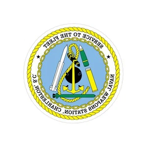 Naval Weapon Station Charleston SC (U.S. Navy) REVERSE PRINT Transparent STICKER - Picture 1 of 16