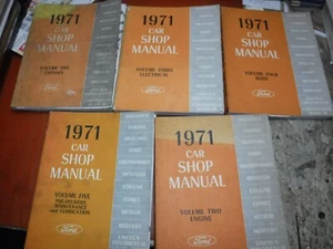 1971 FORD MUSTANG THUNDERBIRD RANCHERO MERCURY MONTEGO MARK IV SERVICE MANUALS - Bild 1 von 21