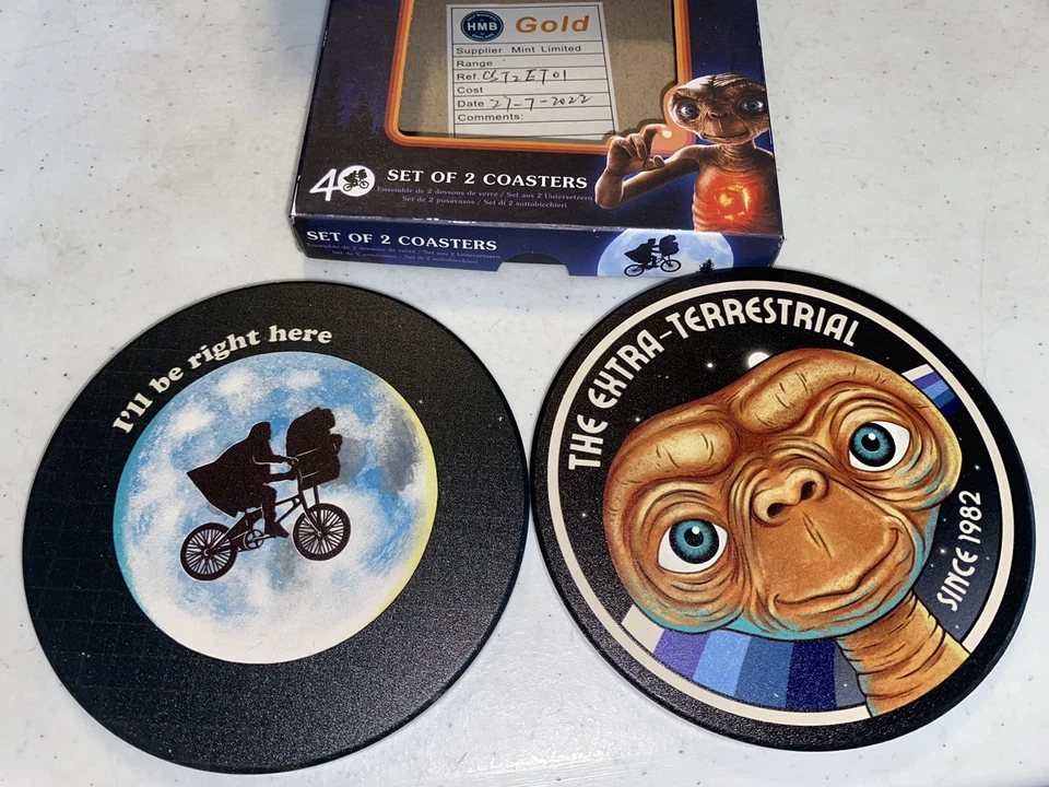 ET THE EXTRA TERESTRIAL JUEGO DE 2 POSAVASOS DE MESA DE CERÁMICA Foto 1 de 3
