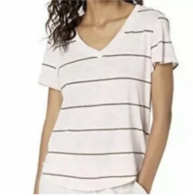 Espléndida Camiseta Para Mujer Manga Corta Cuello en V Informal Salón Pijama Top En Rosa M Nueva Foto 1 de 4