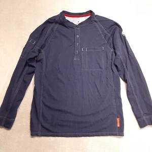 T-shirt Bulwark FR uomo LS Henley taglia S/blu/serie IQ/Vestex G2/CAT 2 2112 - Foto 1 di 14