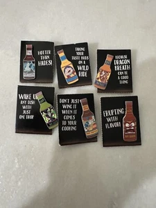 Disney Parks 2017 Hot Sauce 6 Pin Set - Donald, Mr. Toad, Maleficent + - Picture 1 of 2