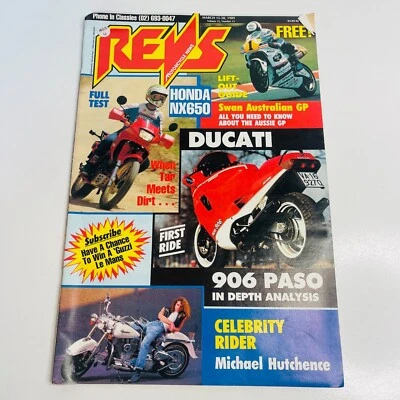 REVS Motorcycle News 1989 Vol. 22 No. 12 RARE featuring Michael Hutchence - Image 1 of 4