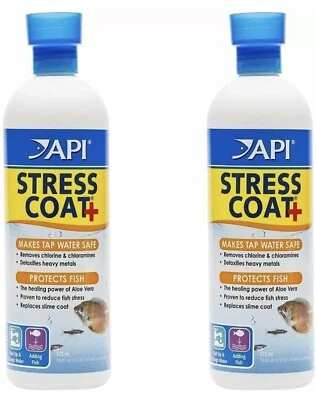**2 Packs ** API STRESS COAT Aquarium Water Conditioner 16-Ounce Each Bottle - Image 1 of 4