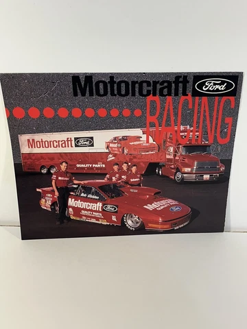 nascar postcard, Motorcraft Racing, Geoff Bodine #15, Bob Glidden Cover