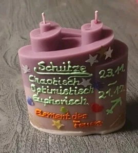 Wunderschöne 2-Docht-Kerze Sternzeichen Schütze - handgefertigt - Geburtstag Etc - Bild 1 von 3