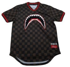 Hudson Outerwear Men’s Checkerboard Shark Mouth Teeth T-Shirt, 3D Logo 