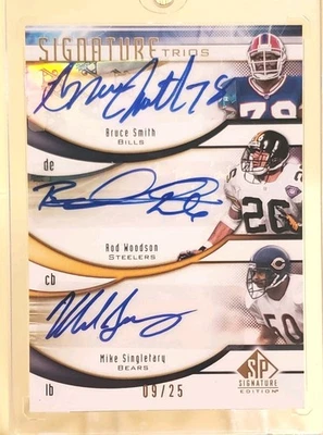 BRUCE SMITH/ROD WOODSON/MIKE SINGLETARY - 2009 SP SIGNATURE TRIPLE AUTOGRAPH /25 - Image 1 of 4