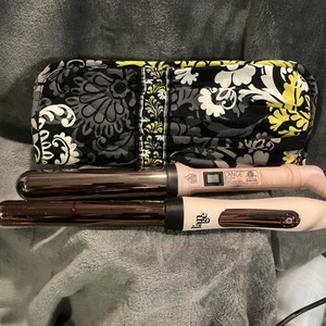 L'ange Titanium Hair Curling Wand Ht015b AND Le Curl Iron Lange WITH Travel CASE - Picture 1 of 6