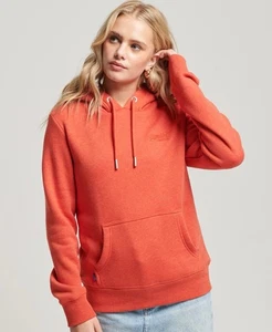 Women’s Superdry Vintage Hoodie UK14 Orange Cotton Blend W2011785A Pocket - Picture 1 of 15