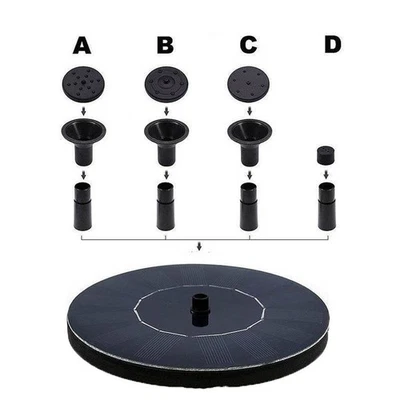 Mini-Solarbrunnenpumpe, Vogeltränke, 4 Düsen Im Lieferumfang Enthalten - Bild 1 von 4