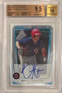 2011 Bryce Harper Bowman Chrome Auto RC... BGS 9.5 Gem Mint mit allen 9.5 & 10 Subs - Bild 1 von 2