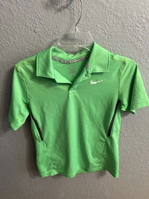 Nike Polo Jóvenes Niños Tenis Verde Lima Cuello Manga Corta Talla Grande Foto 1 de 4