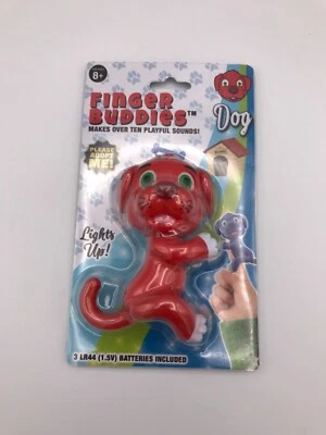 Finger Buddies Dog Makes 10 Playful Sounds Lights Up Ages 8+ Batteries Included - Image 1 of 4