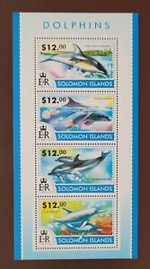 Solomon Island 2015 / Marine Life - Dolphins / 4v ms