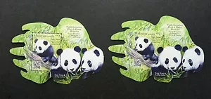 *FREE SHIP Malaysia 7 Wonders Flora & Fauna 2016 Panda (ms pair MNH odd *unusual - Picture 1 of 5
