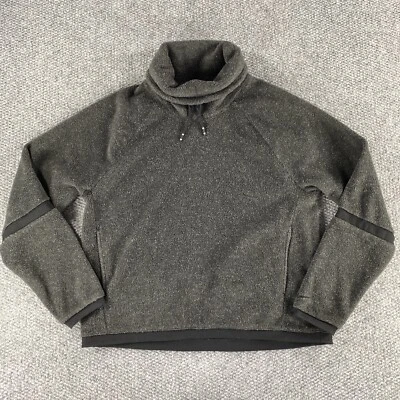 Nike Womens Therma Fleece Cowl Neck Top Long Sleeve Gray Size Medium - Image 1 of 4
