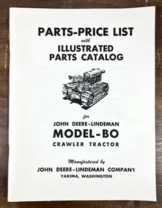 John Deere-Lindeman BO Crawler Dozer Tractor Parts Catalog & Price List Manual - Picture 1 of 7