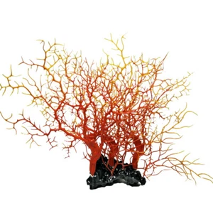 Swell Aquarium Decoration Orange Coral Tree Artificial Decor 15 x 28cm Fish Tank - Picture 1 of 2