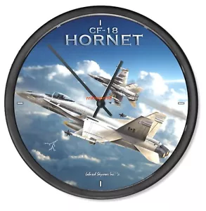New AVIATION TRINTEC CF-18 HORNET Clock 10" Aviator Fighter Plane WWII - Bild 1 von 2